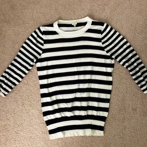 JCrew black and White Striped Sweater